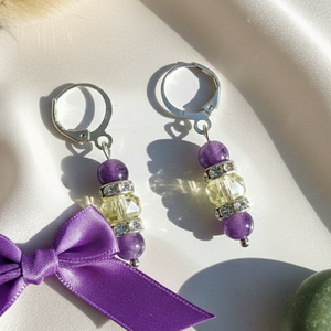 Ametiszt Álomfény � Kézzel Készült Ezüst Fülbevaló, Ékszer, Fülbevaló, Lógó csepp fülbevaló, Ékszerkészítés, MESKA