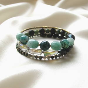 Kecses Ívű Luxus � Indiai achát onyx és arany hematit kecses karkötő, Ékszer, Karkötő, Ásványkarkötő, Ékszerkészítés, MESKA