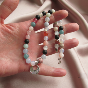 Lélek-Mozaik Kollekció � Sokszínű ásványékszer szett 8 mm-es gyöngyökből - ékszer - ékszerszett - Meska.hu