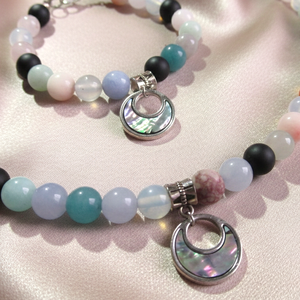 Lélek-Mozaik Kollekció � Sokszínű ásványékszer szett 8 mm-es gyöngyökből - ékszer - ékszerszett - Meska.hu