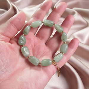 Aventurin ékszerszett arany hematit díszítéssel és nemesacél szerelékekkel-Antiallergén Elegancia - ékszer - ékszerszett - Meska.hu