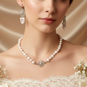 Vintage Álom � Kézzel Készült Virágos Ékszerkompozíció - ékszer - ékszerszett - Meska.hu