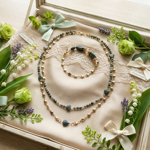 Zöld Erdők Varázsa  Szíves ékszerszett díszcsomagolással Indiai achát ékszer szett - ékszer - ékszerszett - Meska.hu