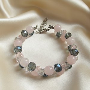 Romantikus Rózsakvarc Ásvány Karkötő � A Szeretet és Nyugalom Ékszere - ékszer - karkötő - ásványkarkötő - Meska.hu
