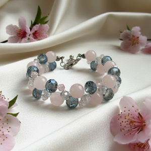 Romantikus Rózsakvarc Ásvány Karkötő � A Szeretet és Nyugalom Ékszere - Meska.hu