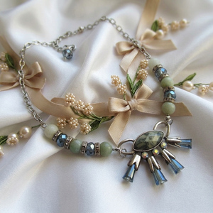 Nílus Éke � Természetes Amazonit és Rozsdamentes Acél Nyaklánc - ékszer - nyaklánc - statement nyaklánc - Meska.hu