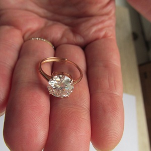 Ragyogó Elegancia �Eljegyz�si gy�rű  Állítható Moissanite Gyűrű Arannyal Futtatott Ezüsttel (4 Karát) - ékszer - gyűrű - szoliter gyűrű - Meska.hu