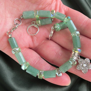 Tavaszi Harmat és Szerencse � Aventurin Ékszerszett - ékszer - karkötő - ásványkarkötő - Meska.hu