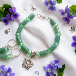 Tavaszi Harmat és Szerencse � Aventurin Ékszerszett - ékszer - karkötő - ásványkarkötő - Meska.hu