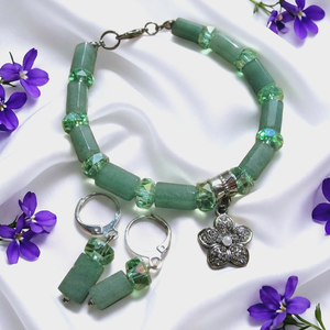 Tavaszi Harmat és Szerencse � Aventurin Ékszerszett - Meska.hu