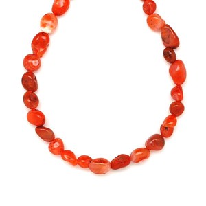 Karneol sávos pebble 6-8mm  ékszerkészítő alapanyag (füzér), Kellékek & szerszámok, Ásvány alapanyag, Ásványfüzér, , MESKA