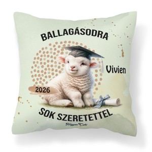 Ballagás 2026: bárány mintás egyedi párna névvel - személyre szabott emlék (POLI40-0401) - Meska.hu