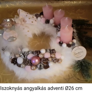 Pasztell adventi koszorú, Karácsony, Adventi díszek, Adventi koszorú, Mindenmás, MESKA