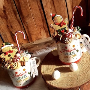 Karácsonyi bögrés dekor - Meska.hu