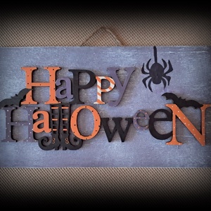 Halloween-i fal vagy ajtódísz, Otthon & Életmód, Dekoráció, Halloween, Halloweeni ajtódíszek és ablakdíszek, Decoupage, transzfer és szalvétatechnika, MESKA