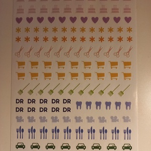 Matricacsomag határidőnaplóhoz, Otthon & Életmód, Papír, írószer, Matrica, matrica csomag, Fotó, grafika, rajz, illusztráció, Színes piktogramokkal jelölheted naptáradban a számodra fontos eseményeket.
A5 méret, 148 x 210 mm, MESKA