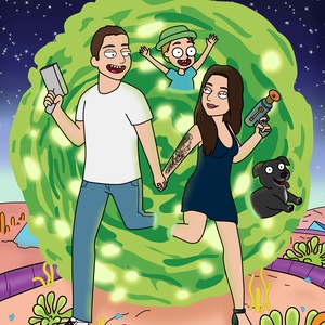 Egyedi Rick és Morty digitális rajz  - művészet - grafika & illusztráció - egyéb rajzok - Meska.hu