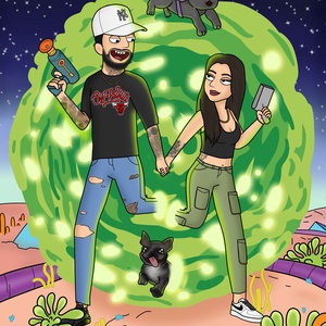 Egyedi Rick és Morty digitális rajz  - művészet - grafika & illusztráció - egyéb rajzok - Meska.hu