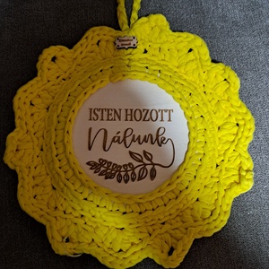 Isten hozott kopogtató, Otthon & Életmód, Dekoráció, Ajtó- és ablak dekoráció, Ajtódísz & Kopogtató, Horgolás, MESKA