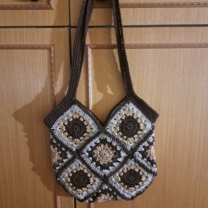 Horgolt szatyor - táska & tok - bevásárlás & shopper táska - kenyeres zsák - Meska.hu