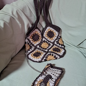 Horgolt szatyor, Táska & Tok, Bevásárlás & Shopper táska, Kenyeres zsák, Horgolás, MESKA