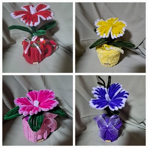 Zseníliadrót asztaldíszek, Otthon & Életmód, Dekoráció, Virágdísz és tartó, Virágdíszek, Asztali virágdísz, , MESKA