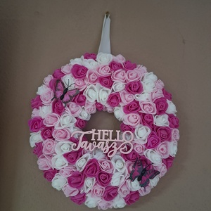 Habrózsa kopogtató, Otthon & Életmód, Dekoráció, Ajtó- és ablak dekoráció, Ajtódísz & Kopogtató, , MESKA