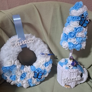 Asztaldísz kopogtató, Otthon & Életmód, Dekoráció, Virágdekoráció, Virágdíszek, Dekor koszorúk, kopogtatók, , MESKA