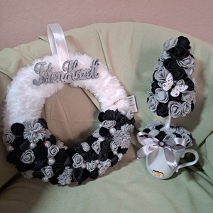 Kopogtató asztaldísz, Otthon & Életmód, Dekoráció, Virágdekoráció, Virágdíszek, Dekor koszorúk, kopogtatók, , MESKA