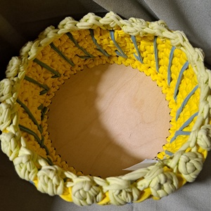 Horgolt kosár - otthon & életmód - tárolás & rendszerezés - tárolókosár - Meska.hu