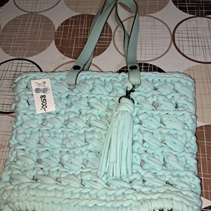 Mentazöld kézitáska, Táska & Tok, Kézitáska & válltáska, Kézitáska, Horgolás, MESKA