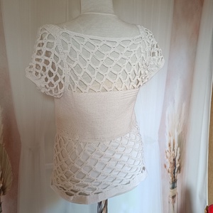 Horgolt s- L méretű egyedi felső, blúz . - ruha & divat - női ruha - póló, felső - Meska.hu