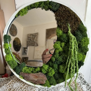 zuzmóval díszített tükör - Meska.hu