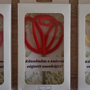 Ajándék Pamut Virág Választható Üzenettel, Otthon & Életmód, Dekoráció, Virágdísz és tartó, Csokor & Virágdísz, Fotó, grafika, rajz, illusztráció, Újrahasznosított alapanyagból készült termékek, MESKA