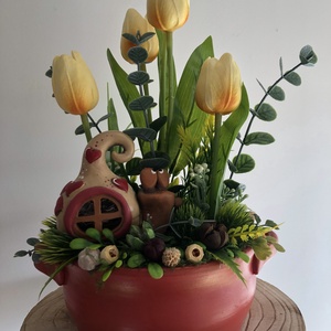 Csigás tavaszi asztaldísz, Otthon & Életmód, Dekoráció, Asztal és polc dekoráció, Asztaldísz, , MESKA