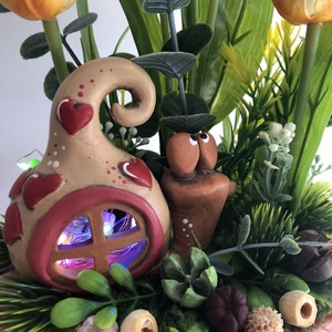 Csigás tavaszi asztaldísz - otthon & életmód - dekoráció - asztal és polc dekoráció - asztaldísz - Meska.hu