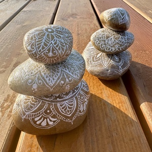 Zen kavicsok, Otthon & Életmód, Dekoráció, Asztal és polc dekoráció, Kavics & Kő, Festett tárgyak, Festészet, MESKA