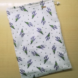 0,5 kg-os kenyérzsák - levendula mintás - Meska.hu