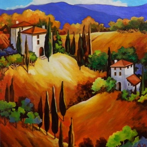 Toszkán dombok - Meska.hu