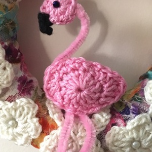 Flamingós függő dísz/ falidísz - otthon & életmód - dekoráció - fali és függő dekoráció - falra akasztható dekor - Meska.hu