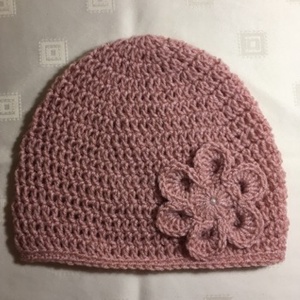 Női sapka púder rózsaszín beanie  - ruha & divat - sál, sapka, kendő - sapka - Meska.hu