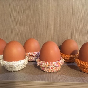 Horgolt tojástartó szett - Meska.hu