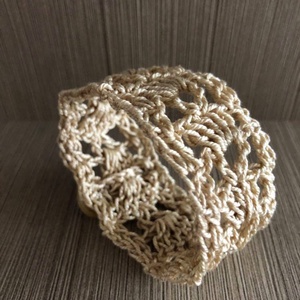 Horgolt karkötő bézs 'Nature' - ékszer - karkötő - széles karkötő - Meska.hu