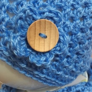 Sapka-sál szett kék  - ruha & divat - sál, sapka, kendő - sapka & sál szett - Meska.hu