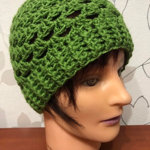 Borsózöld női beanie sapka S (56) - ruha & divat - sál, sapka, kendő - sapka - Meska.hu