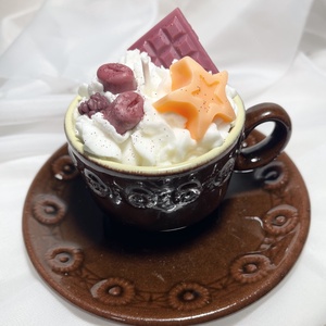 Szójaviasz illatgyertya karácsonyi málnás kávé - Meska.hu