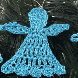 Türkiz karácsonyi függő dísz - karácsony - karácsonyi lakásdekoráció - karácsonyfadíszek - Meska.hu