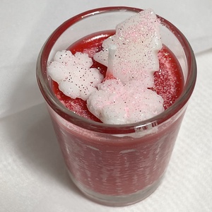 Illatviaszgyertya karácsonyi puncs-eper, Karácsony, Karácsonyi lakásdekoráció, Karácsonyi illatgyertya, mécses, Gyertya-, mécseskészítés, MESKA