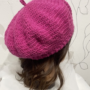 Fuxia barett  - ruha & divat - sál, sapka, kendő - sapka - Meska.hu