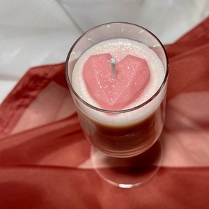 Szójaviasz illatgyertya szívecskével - otthon & életmód - gyertya, illat, aroma - gyertya - Meska.hu